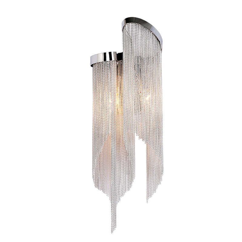 Fiona Aluminum Chain Tassel Wall Sconce - GILDLAMPS