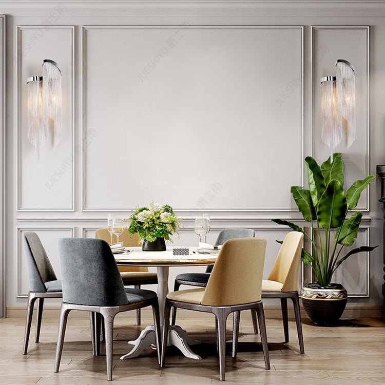 Fiona Aluminum Chain Tassel Wall Sconce - GILDLAMPS