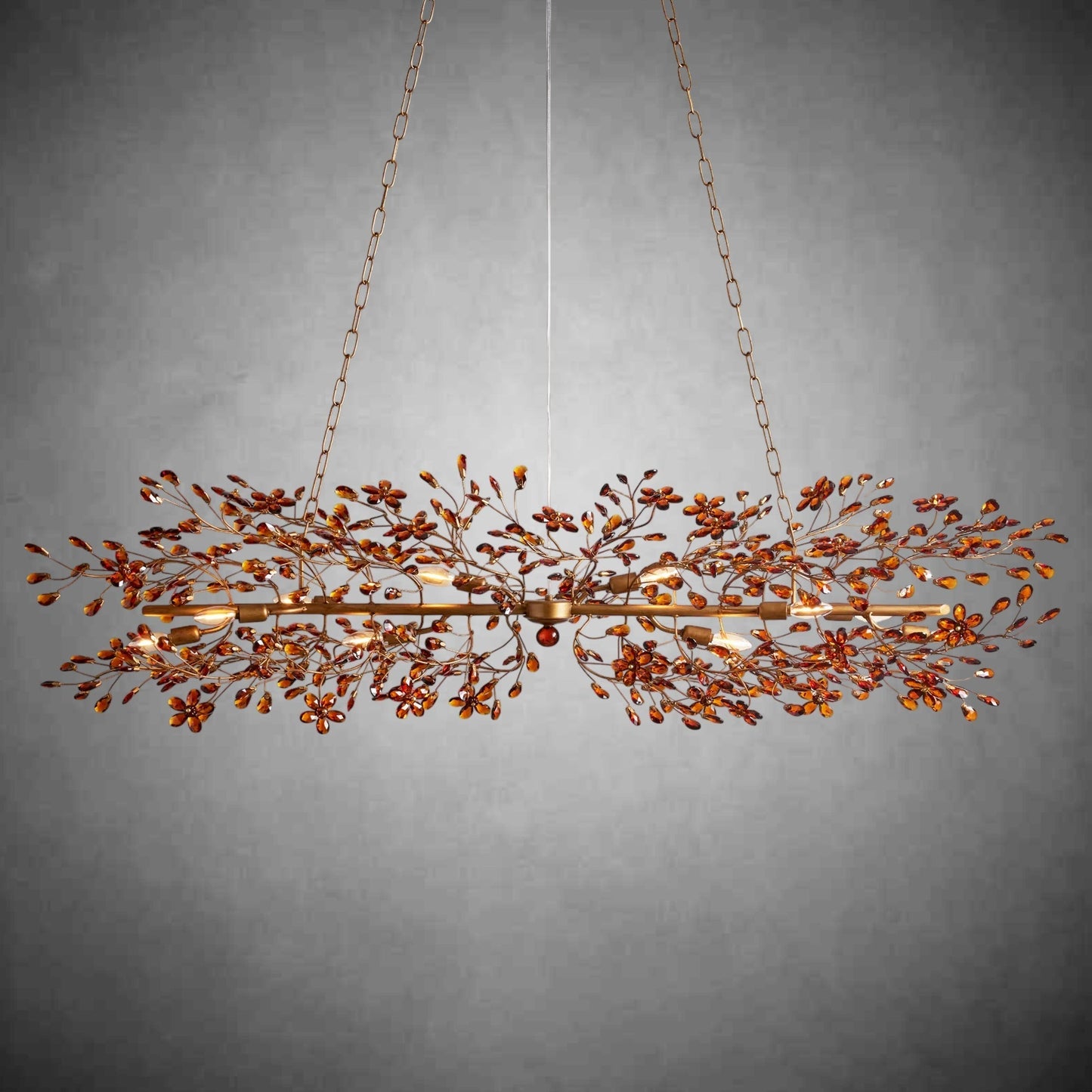 Fiore Linear Chandelier 43" 51" 68"W - GILDLAMPS
