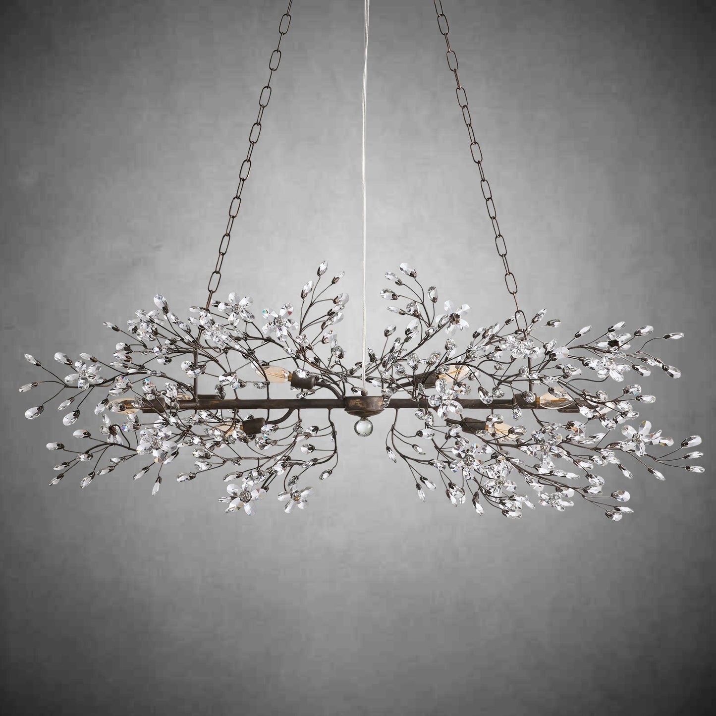 Fiore Linear Chandelier 43" 51" 68"W - GILDLAMPS