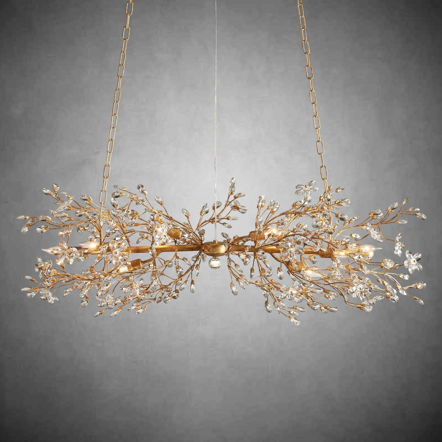 Fiore Linear Chandelier 43" 51" 68"W - GILDLAMPS