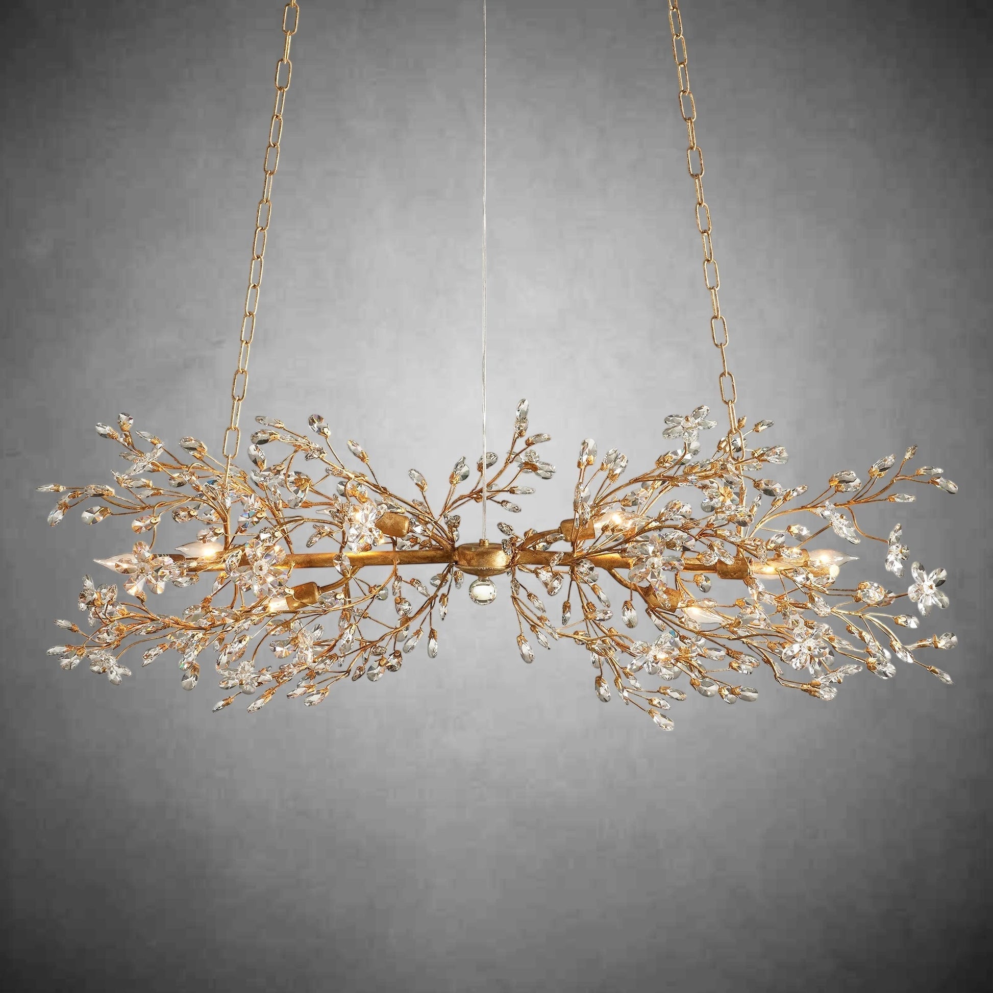 Fiore Linear Chandelier 43" 51" 68"W - GILDLAMPS