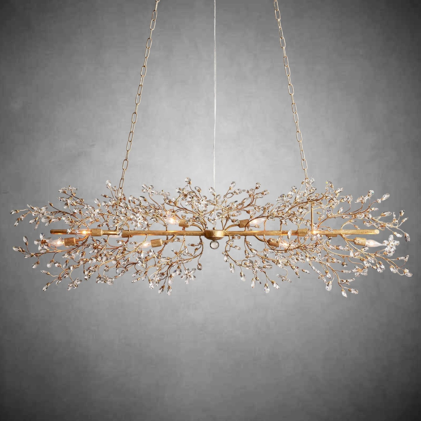 Fiore Linear Chandelier 43" 51" 68"W - GILDLAMPS