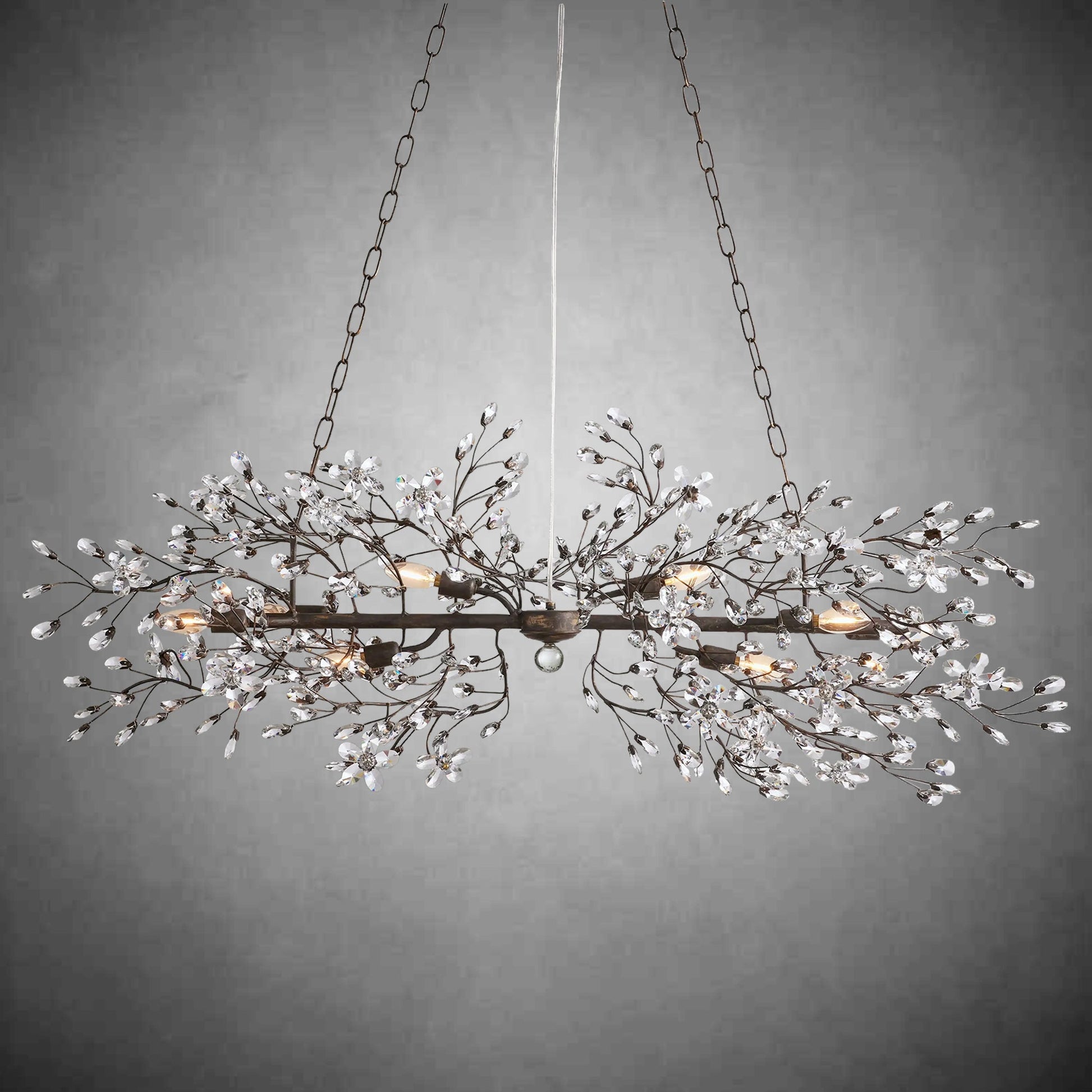 Fiore Linear Chandelier 43" 51" 68"W - GILDLAMPS