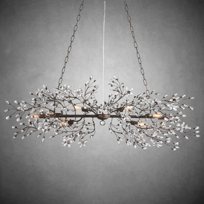 Fiore Linear Chandelier 43" 51" 68"W - GILDLAMPS