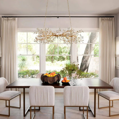 Fiore Linear Chandelier 43" 51" 68"W - GILDLAMPS