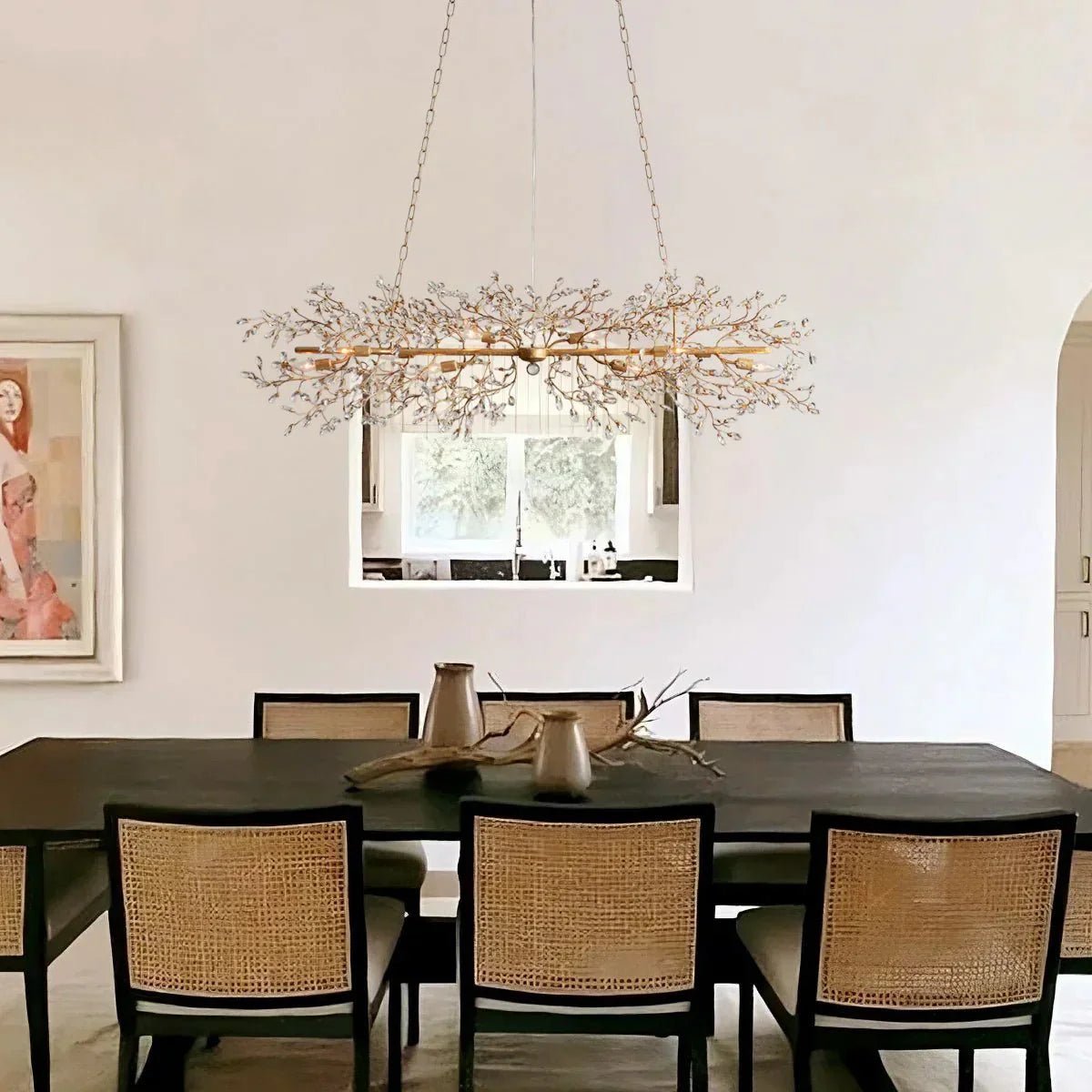 Fiore Linear Chandelier 43" 51" 68"W - GILDLAMPS