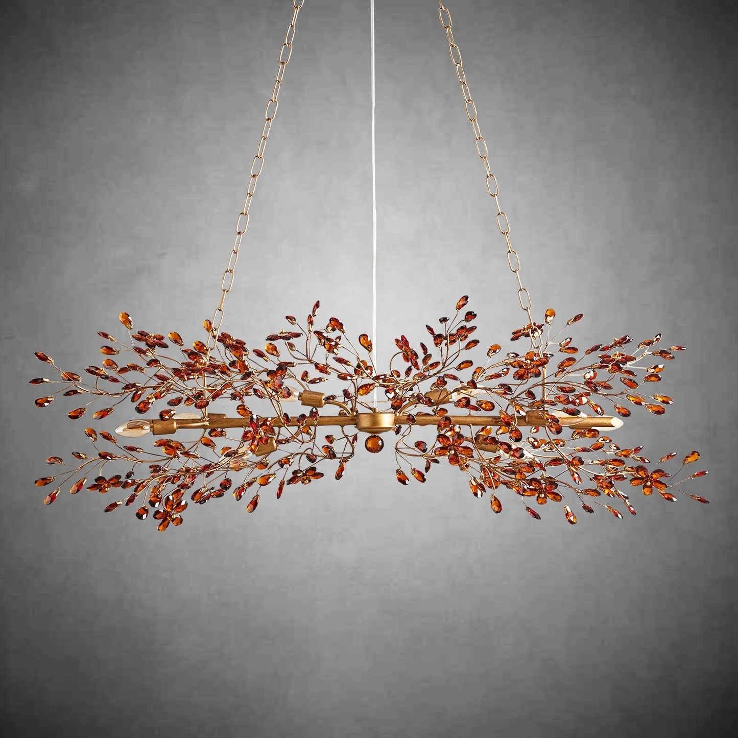 Fiore Linear Chandelier 43" 51" 68"W - GILDLAMPS
