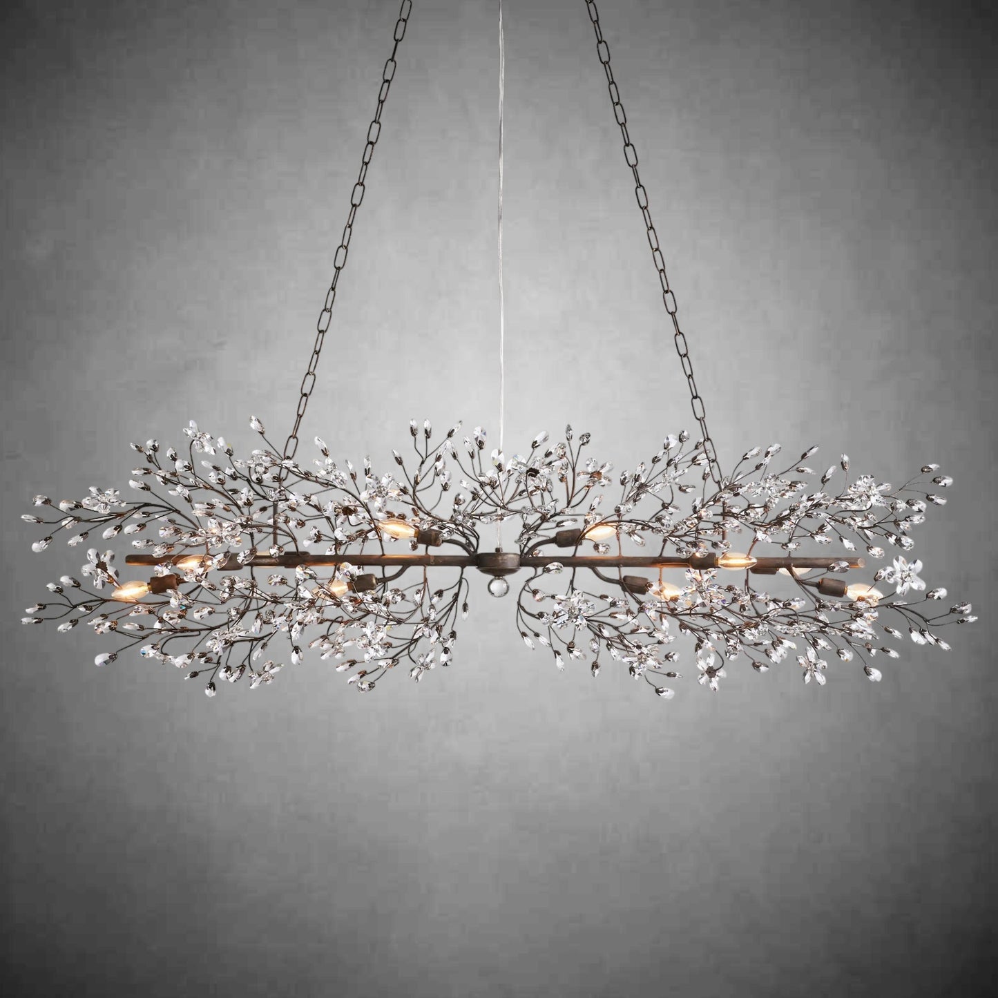Fiore Linear Chandelier 43" 51" 68"W - GILDLAMPS
