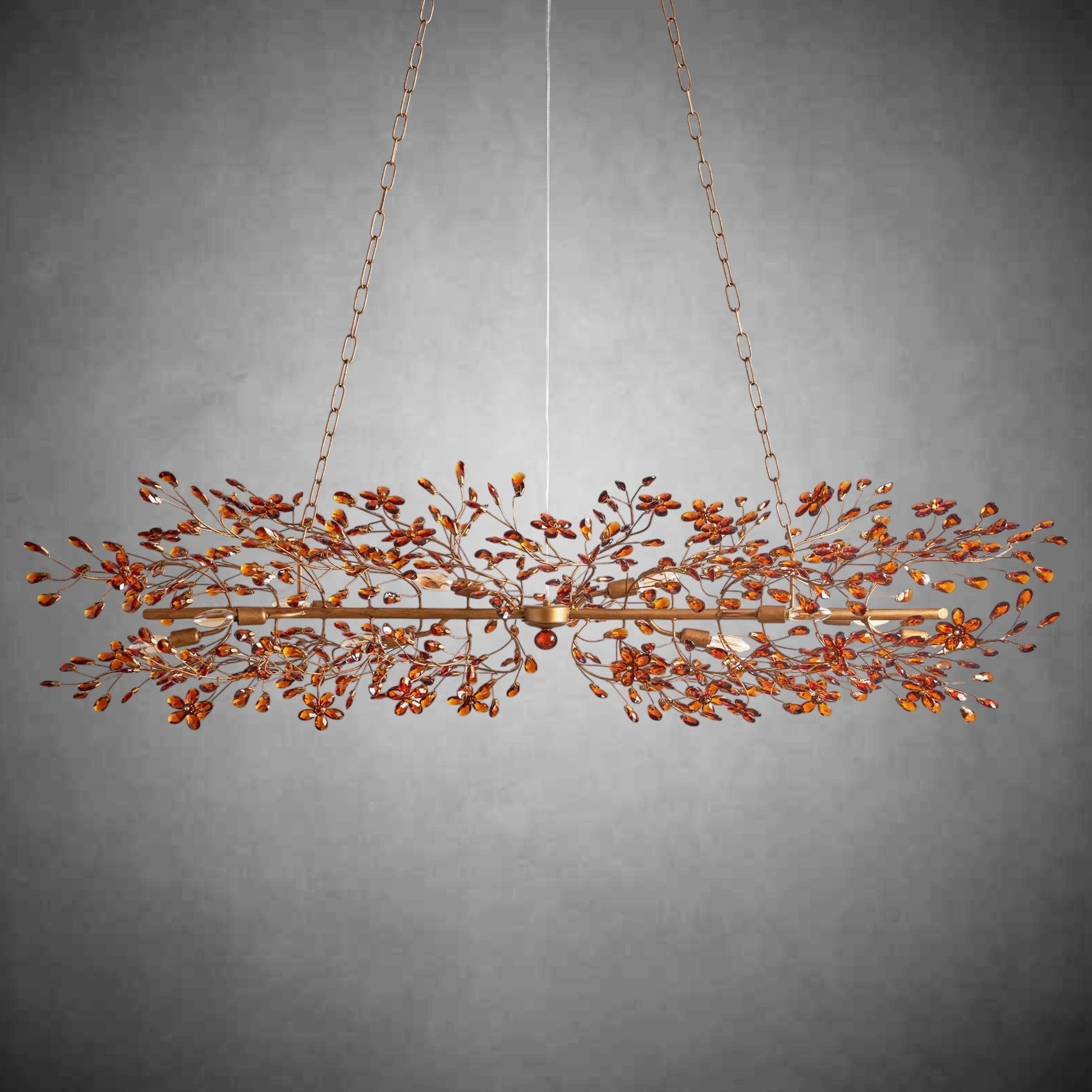 Fiore Linear Chandelier 43" 51" 68"W - GILDLAMPS