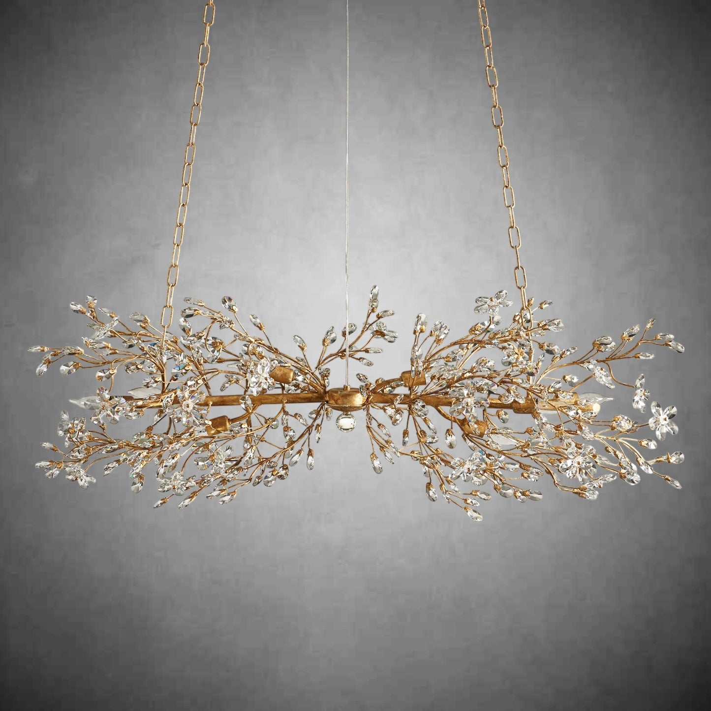 Fiore Linear Chandelier 43" 51" 68"W - GILDLAMPS