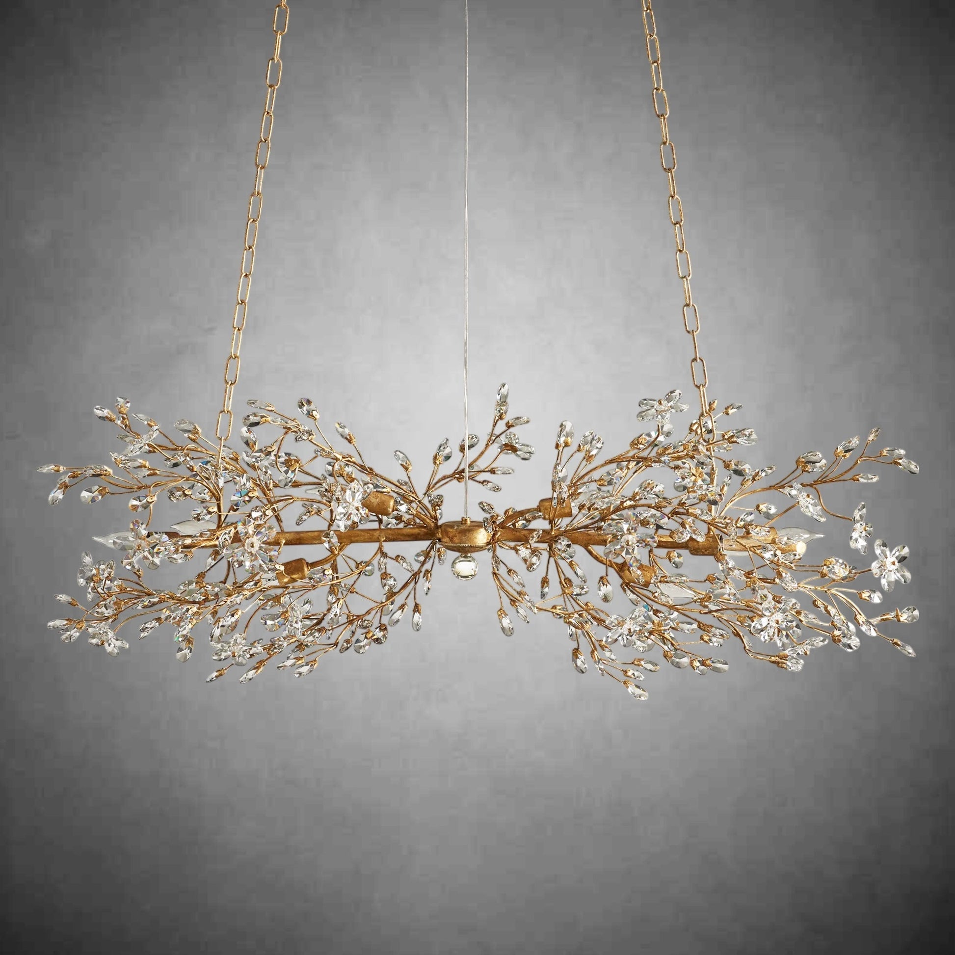 Fiore Linear Chandelier 43" 51" 68"W - GILDLAMPS