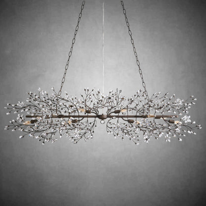 Fiore Linear Chandelier 43" 51" 68"W - GILDLAMPS
