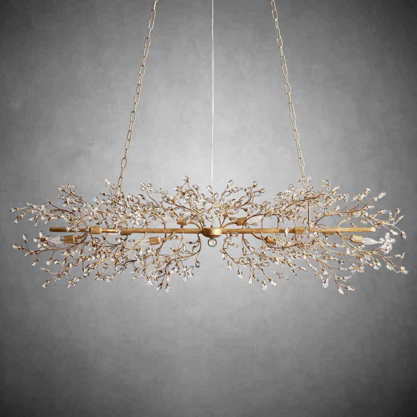 Fiore Linear Chandelier 43" 51" 68"W - GILDLAMPS