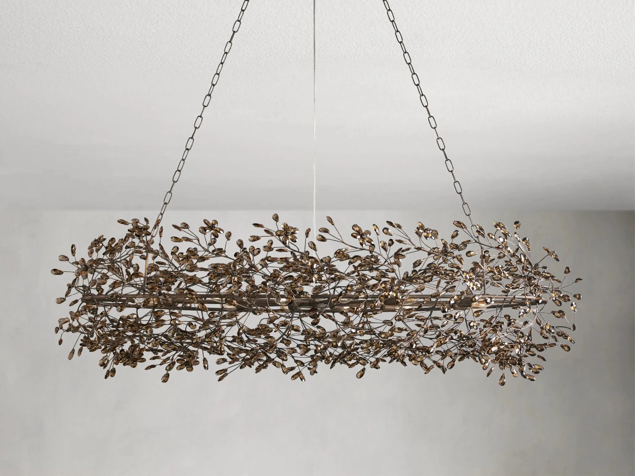 Fiore Oval Chandelier 62''74'' - GILDLAMPS