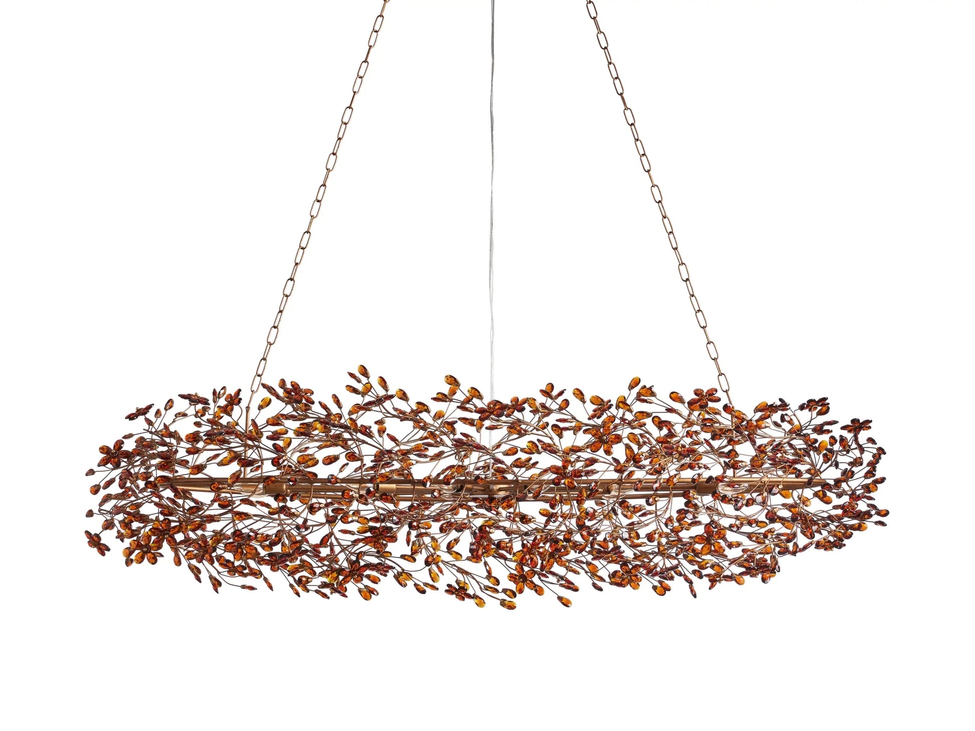 Fiore Oval Chandelier 62''74'' - GILDLAMPS