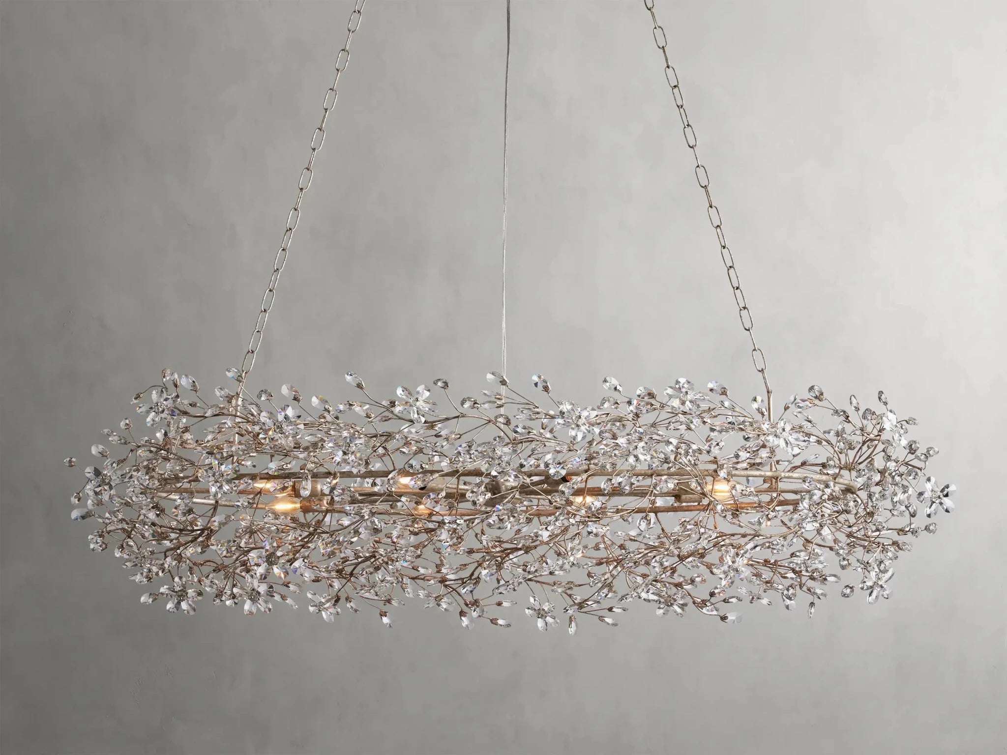 Fiore Oval Chandelier 62''74'' - GILDLAMPS