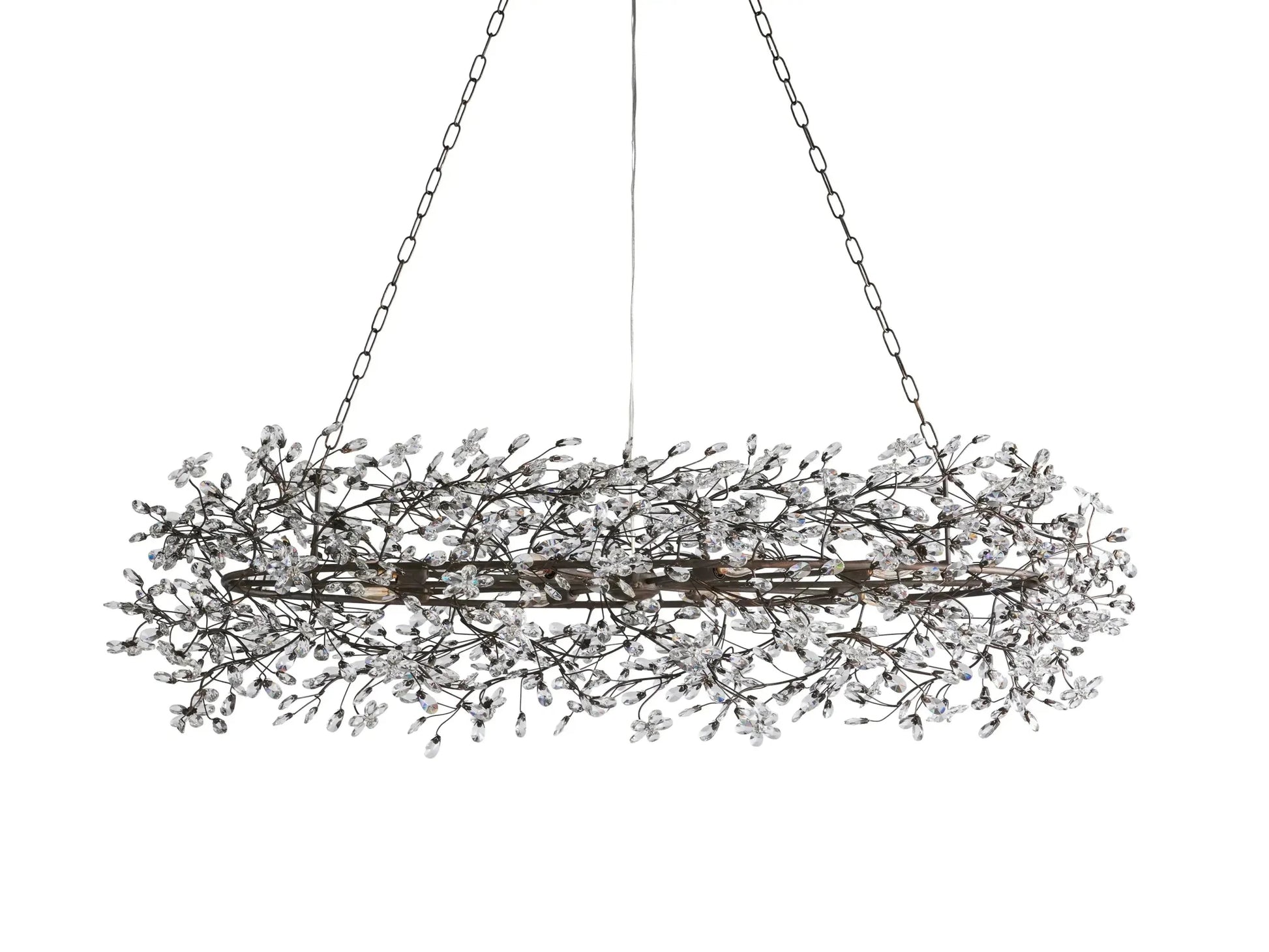 Fiore Oval Chandelier 62''74'' - GILDLAMPS