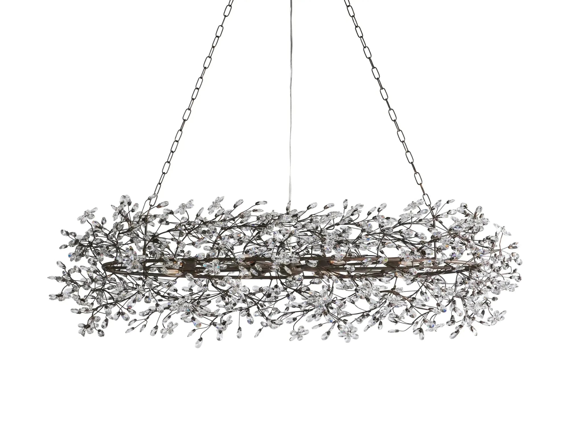 Fiore Oval Chandelier 62''74'' - GILDLAMPS
