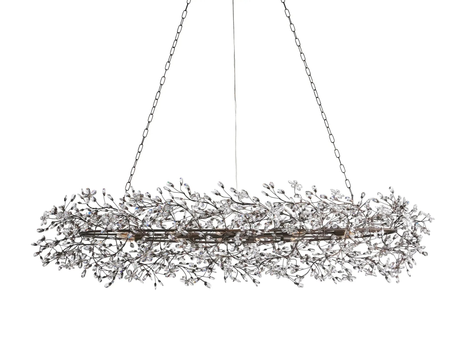 Fiore Oval Chandelier 62''74'' - GILDLAMPS