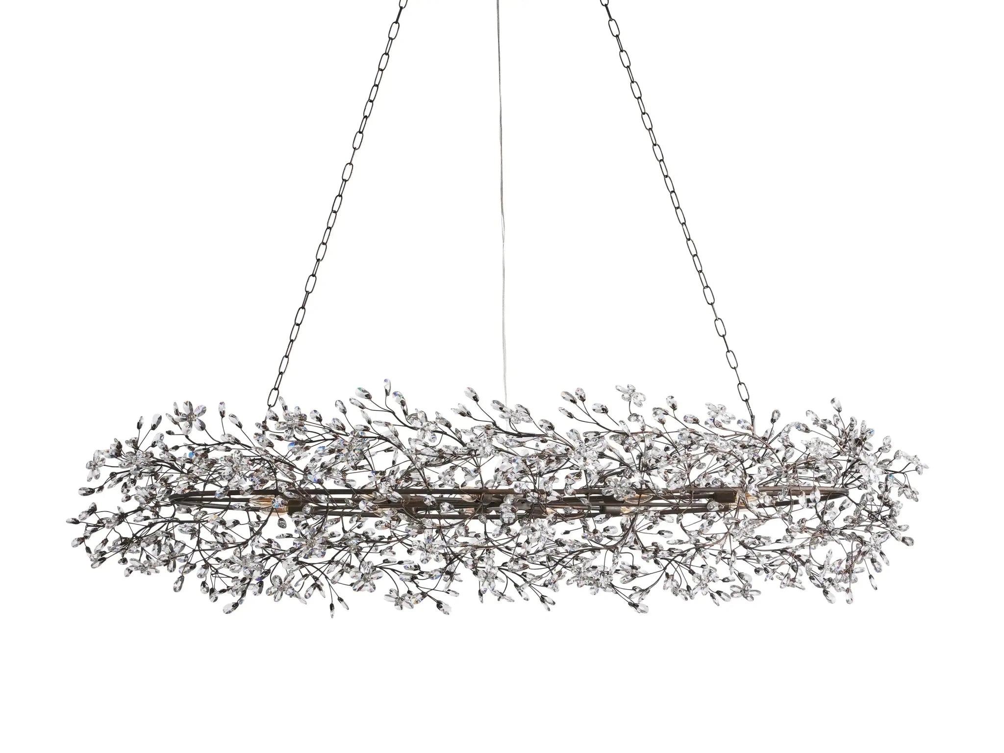 Fiore Oval Chandelier 62''74'' - GILDLAMPS