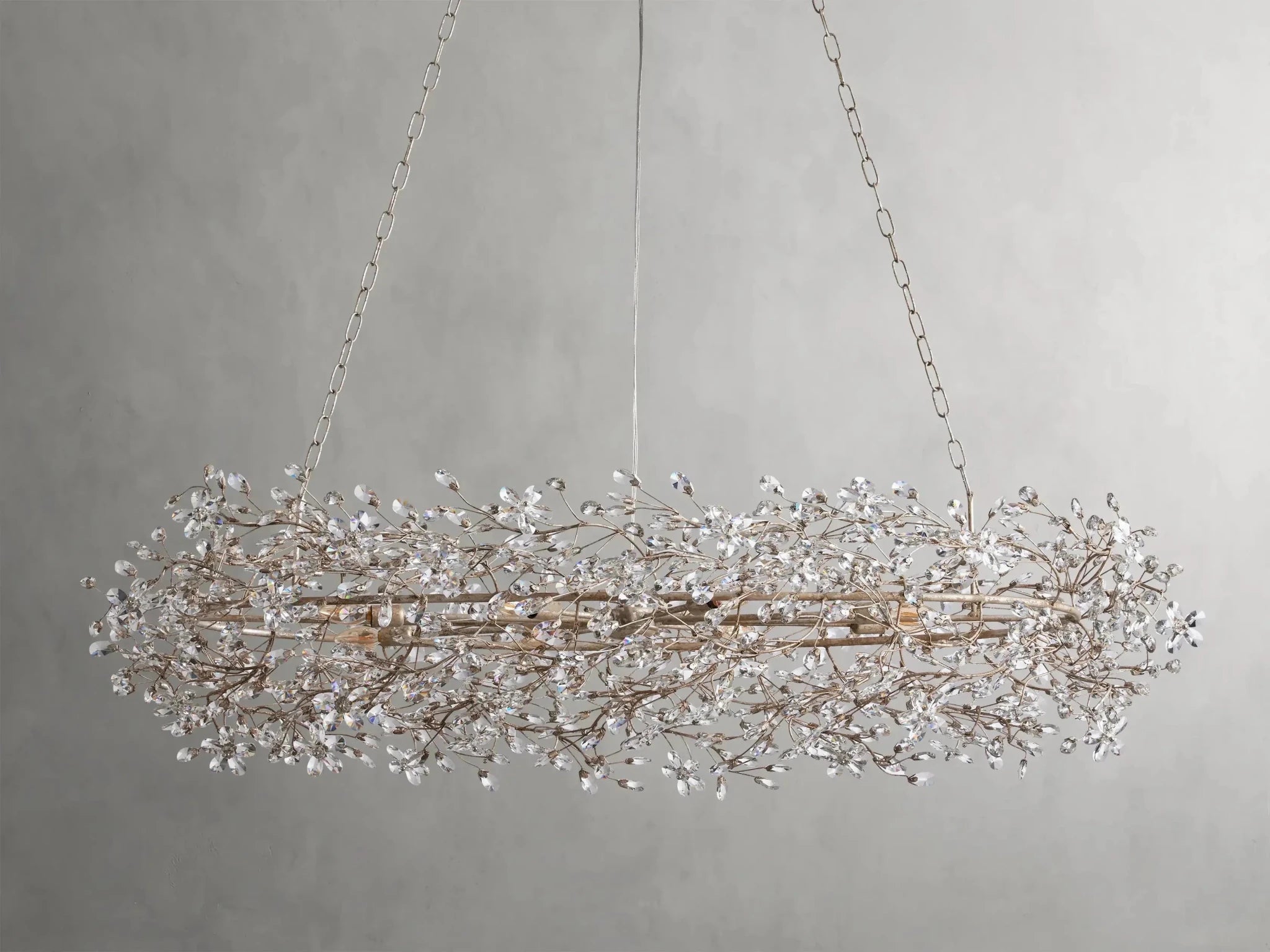 Fiore Oval Chandelier 62''74'' - GILDLAMPS