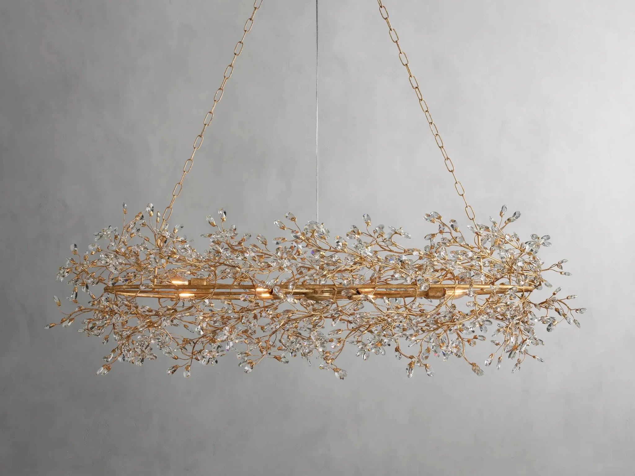 Fiore Oval Chandelier 62''74'' - GILDLAMPS