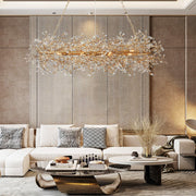 Fiore Oval Chandelier 62''74'' - GILDLAMPS
