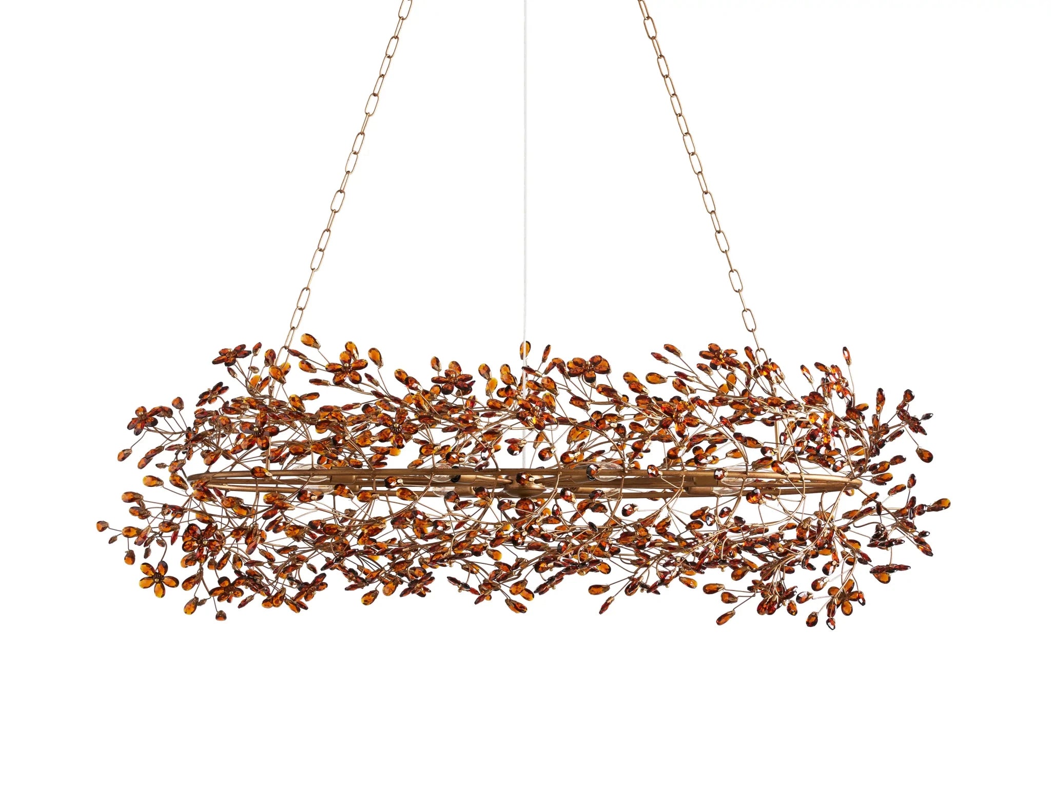 Fiore Oval Chandelier 62''74'' - GILDLAMPS