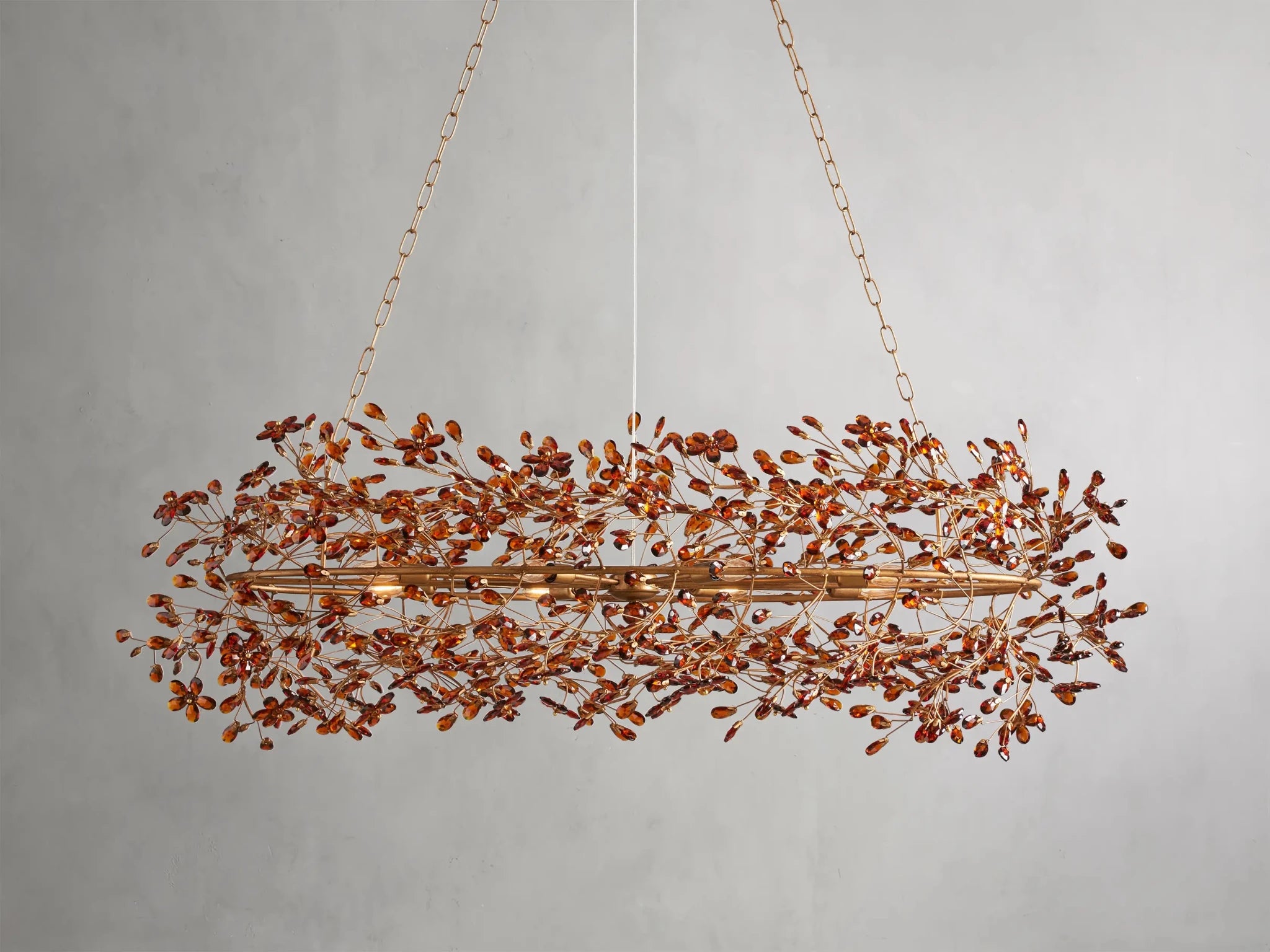 Fiore Oval Chandelier 62''74'' - GILDLAMPS