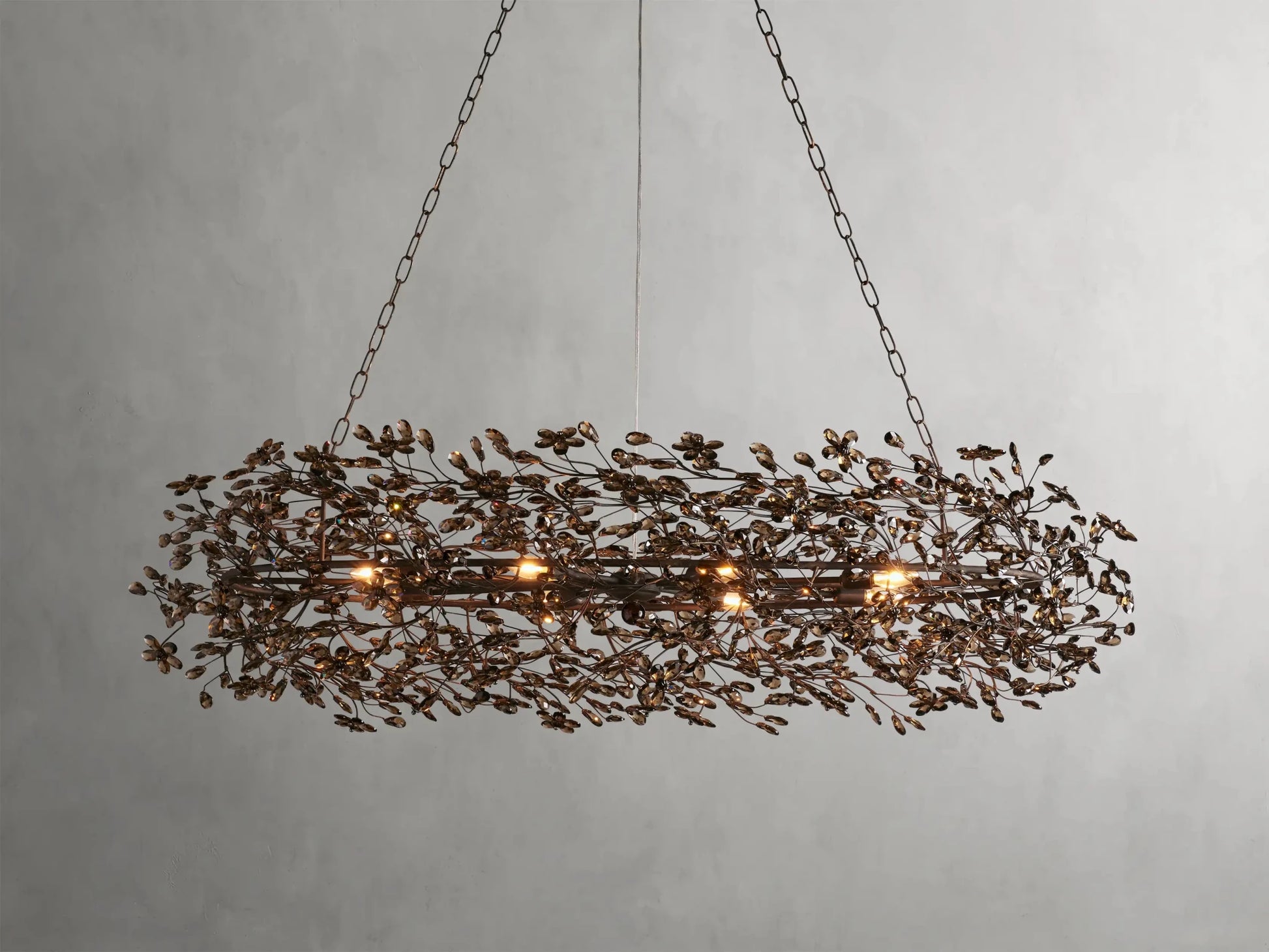 Fiore Oval Chandelier 62''74'' - GILDLAMPS