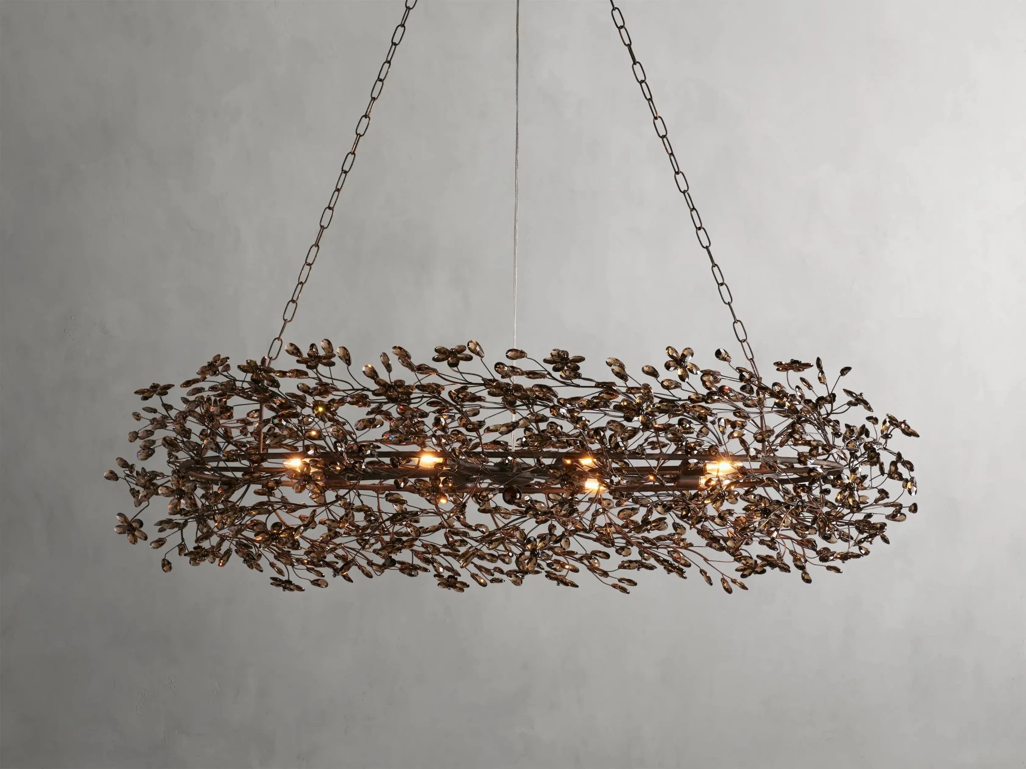 Fiore Oval Chandelier 62''74'' - GILDLAMPS