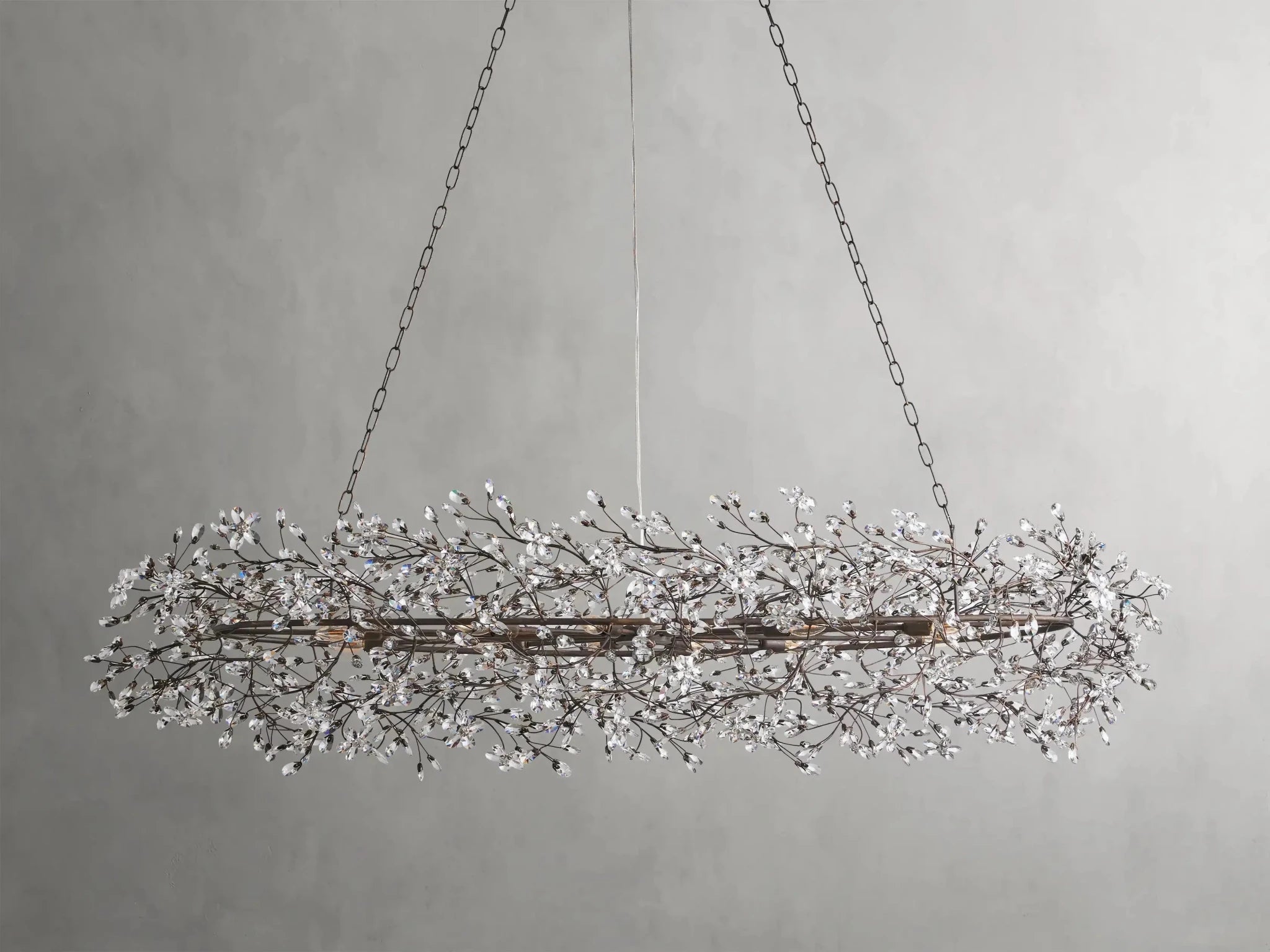 Fiore Oval Chandelier 62''74'' - GILDLAMPS