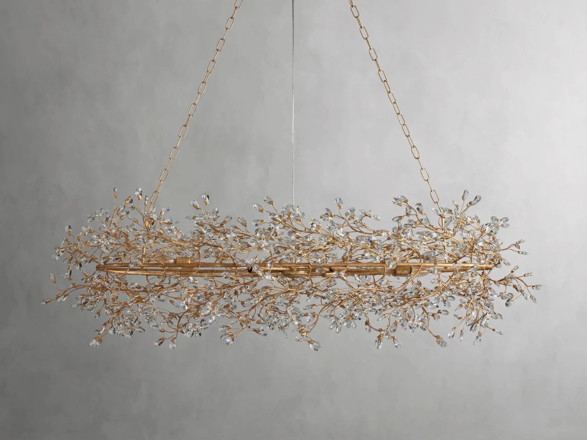 Fiore Oval Chandelier 62''74'' - GILDLAMPS