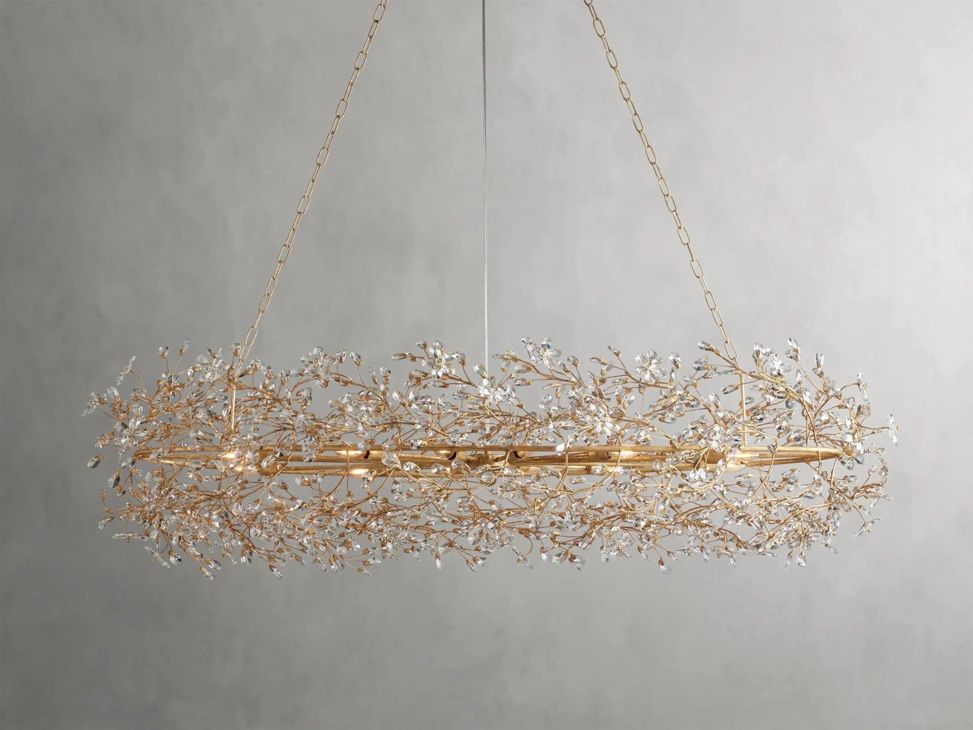 Fiore Oval Chandelier 62''74'' - GILDLAMPS
