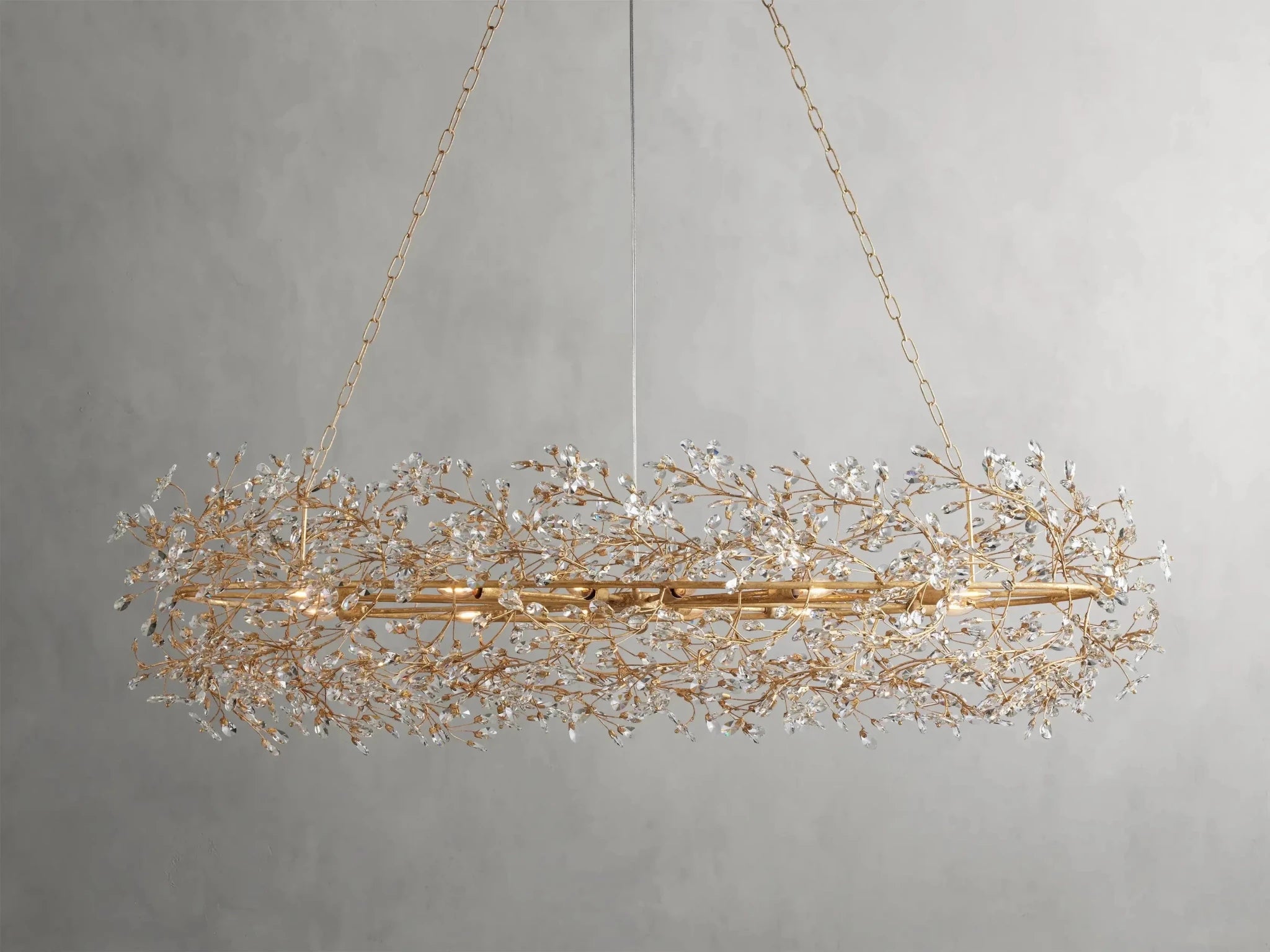 Fiore Oval Chandelier 62''74'' - GILDLAMPS