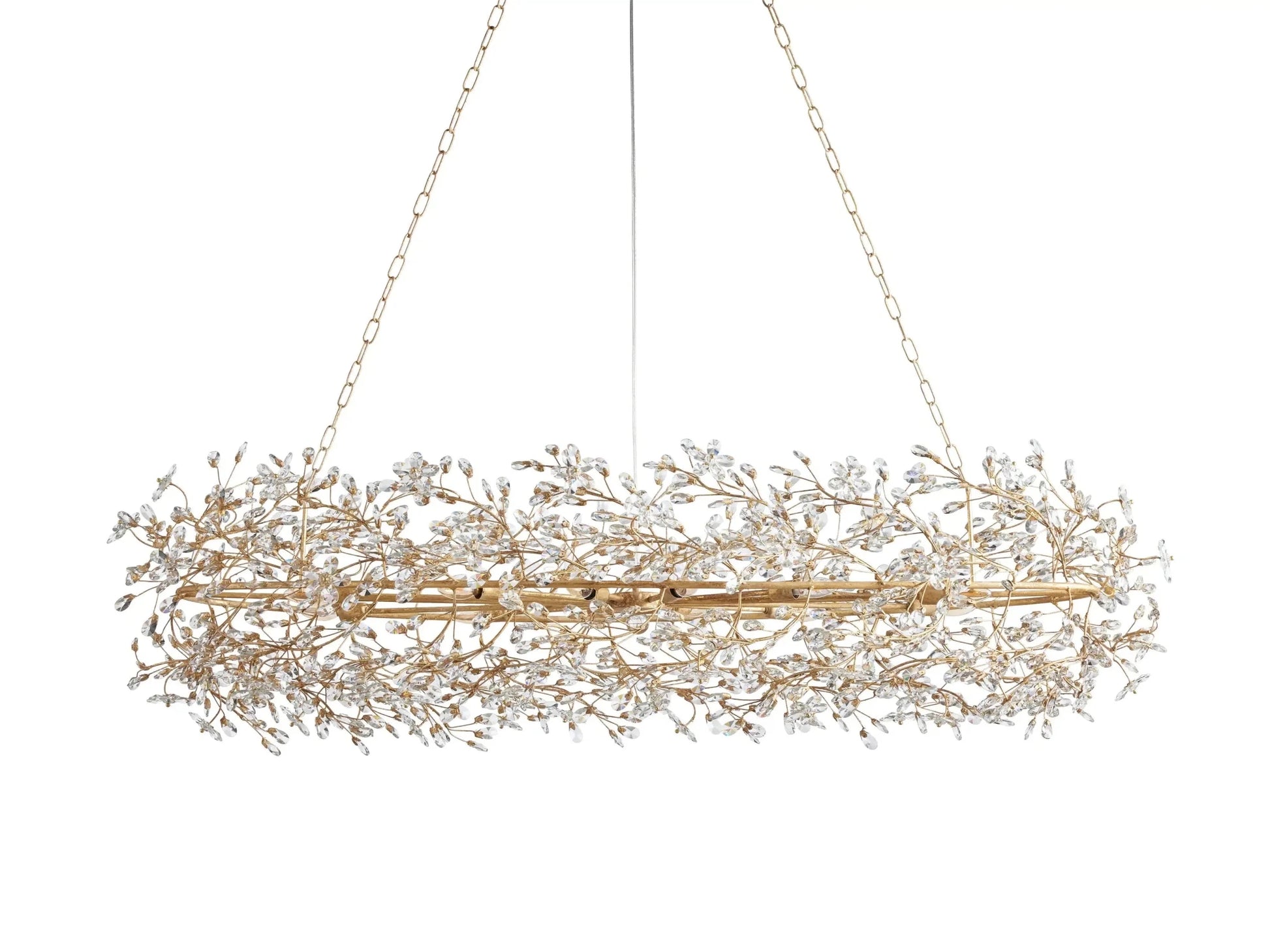Fiore Oval Chandelier 62''74'' - GILDLAMPS