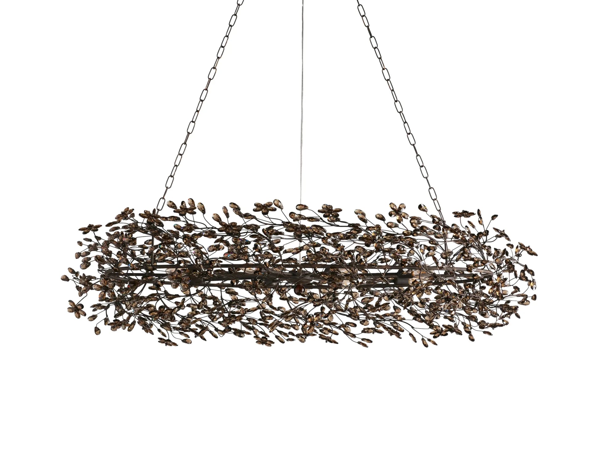 Fiore Oval Chandelier 62''74'' - GILDLAMPS