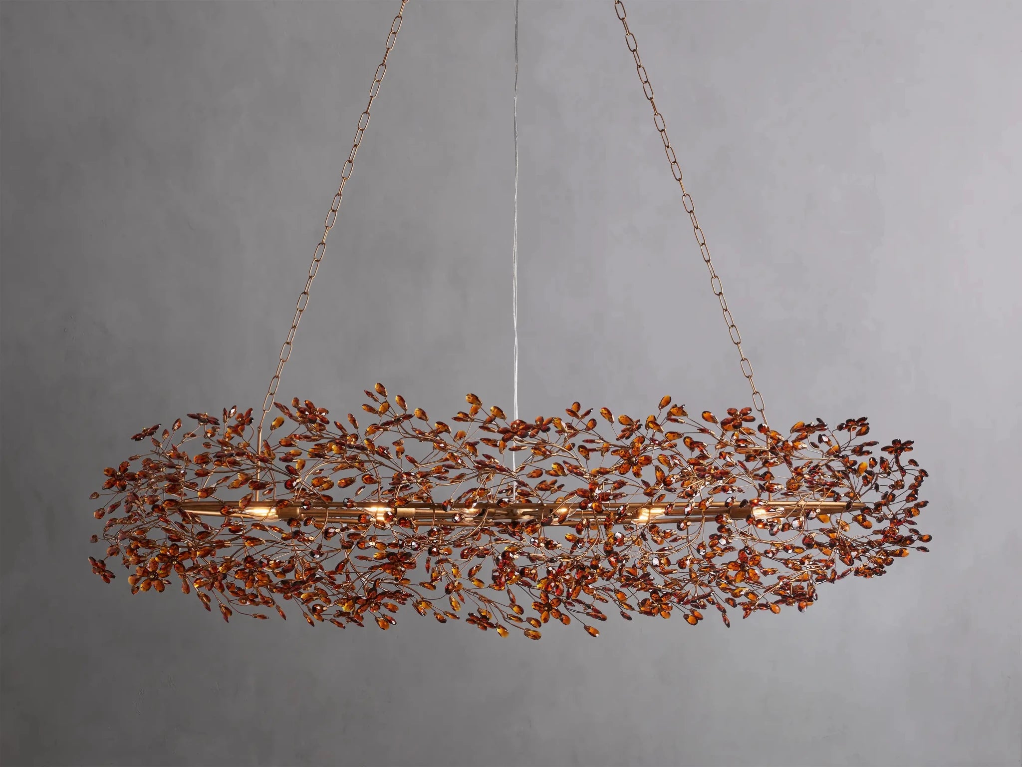 Fiore Oval Chandelier 62''74'' - GILDLAMPS