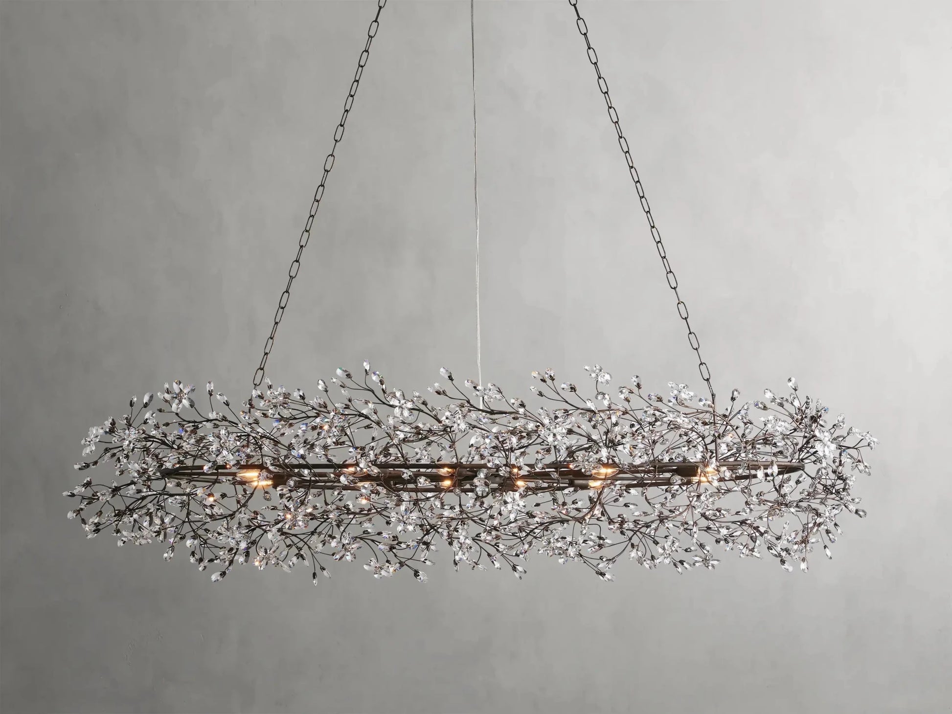 Fiore Oval Chandelier 62''74'' - GILDLAMPS