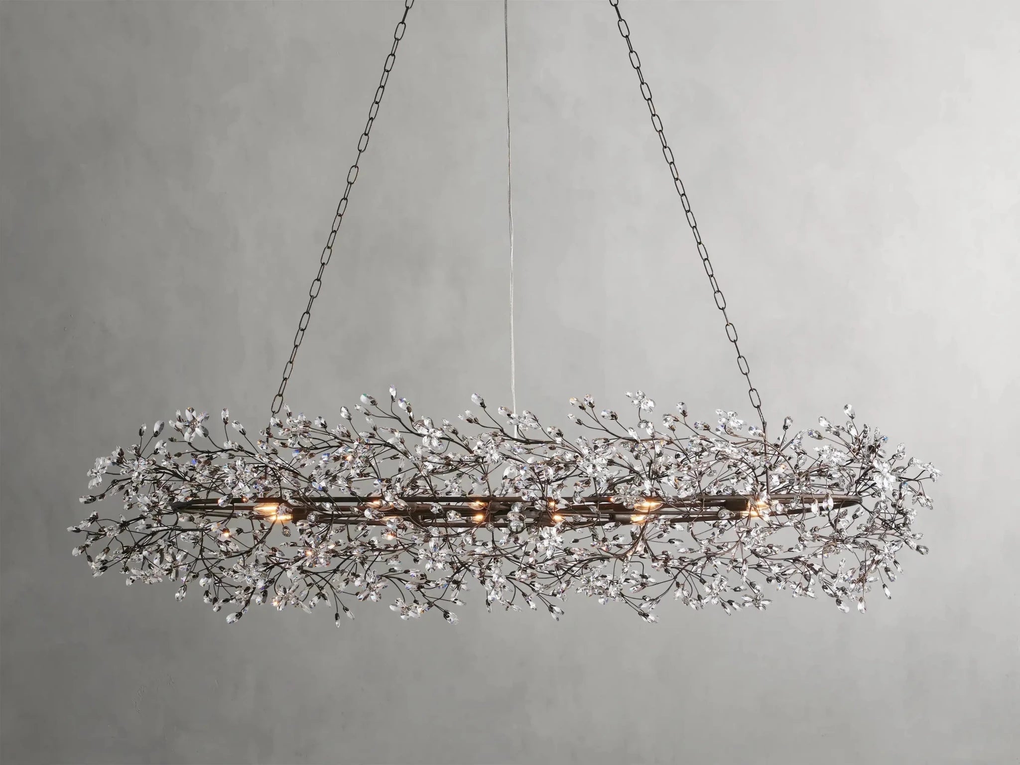Fiore Oval Chandelier 62''74'' - GILDLAMPS
