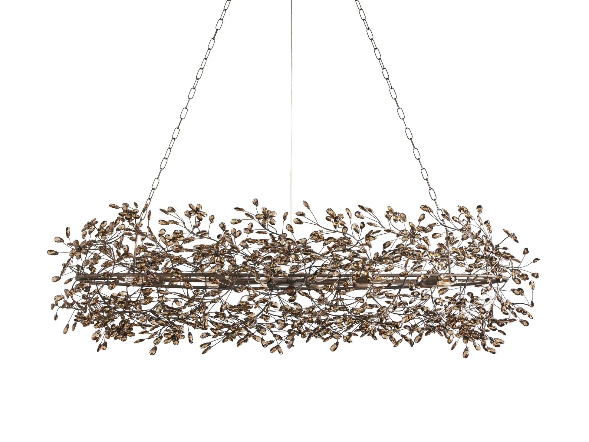 Fiore Oval Chandelier 62''74'' - GILDLAMPS