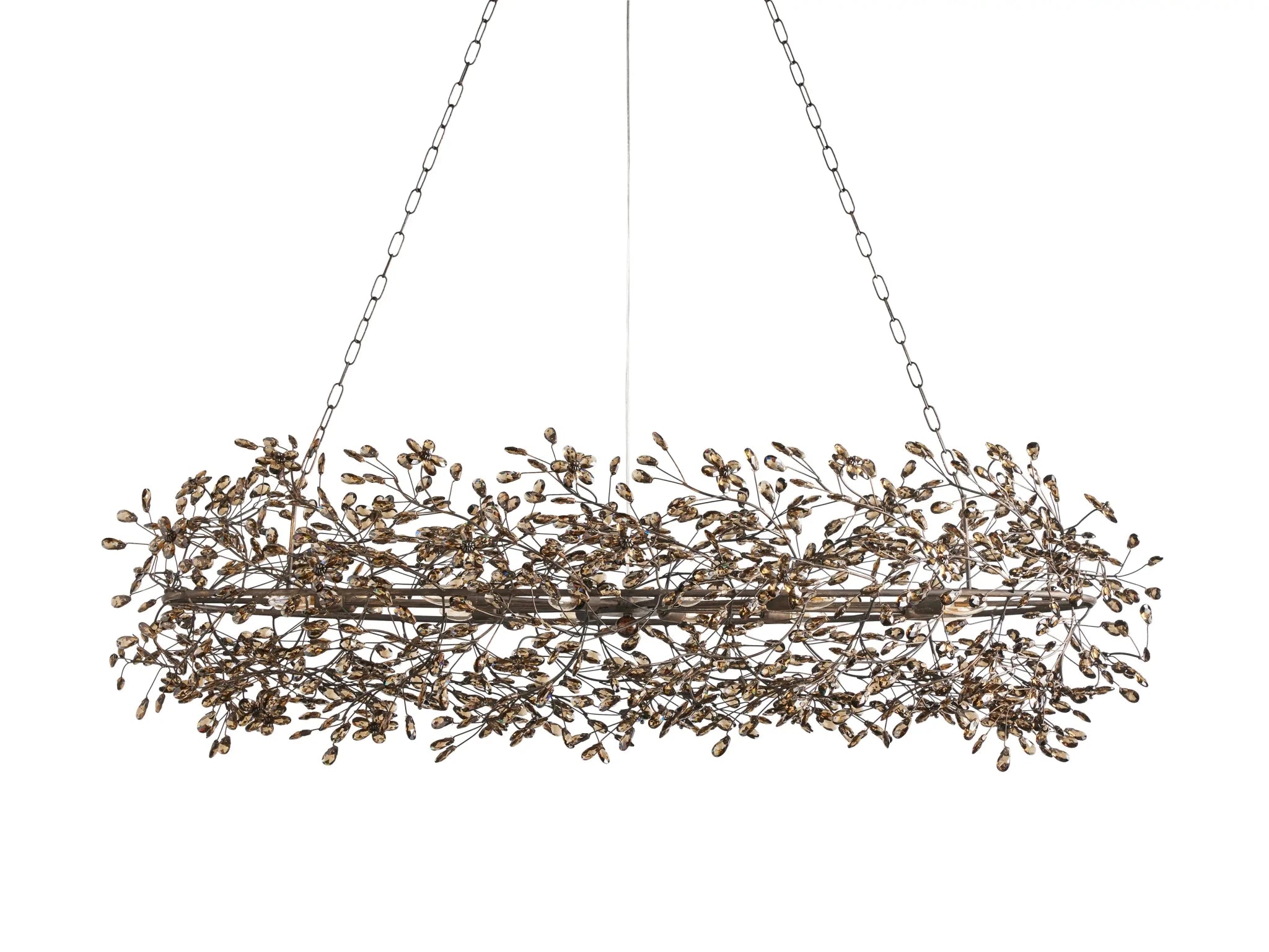 Fiore Oval Chandelier 62''74'' - GILDLAMPS