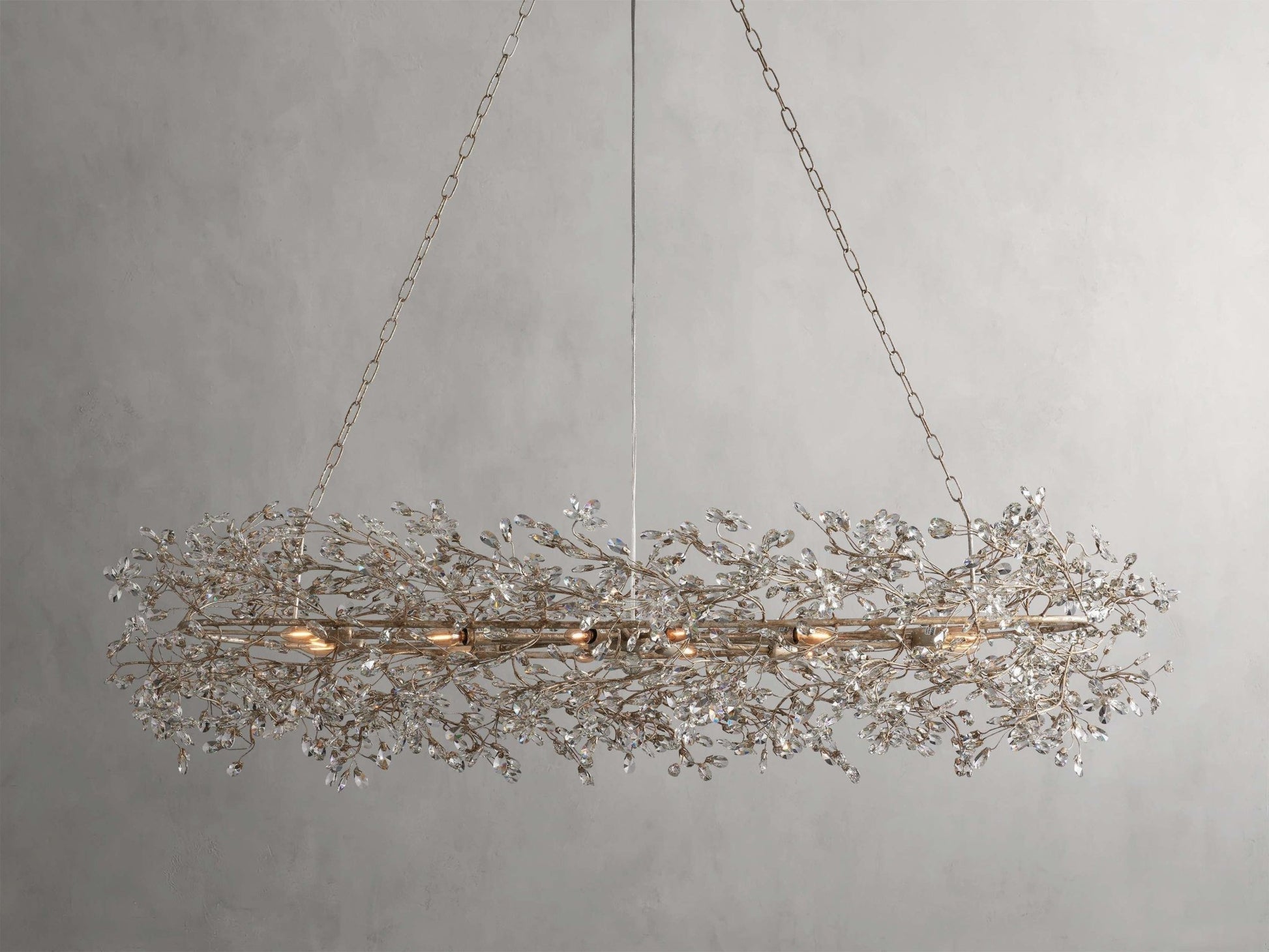 Fiore Oval Chandelier 62''74'' - GILDLAMPS