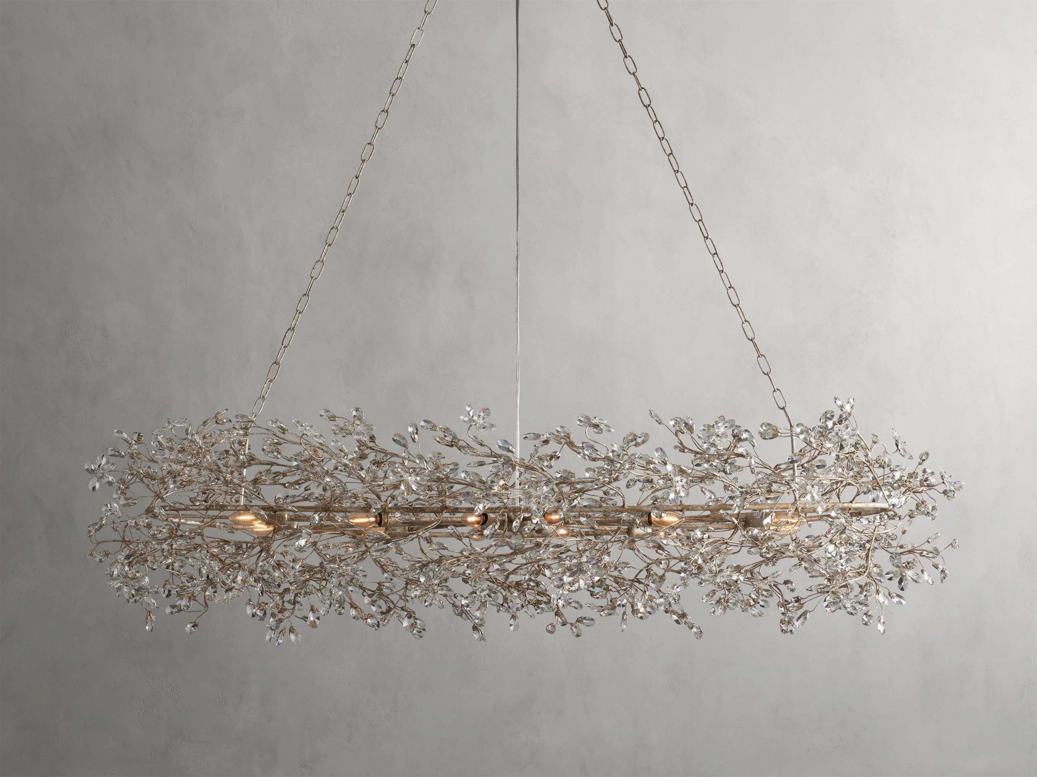 Fiore Oval Chandelier 62''74'' - GILDLAMPS