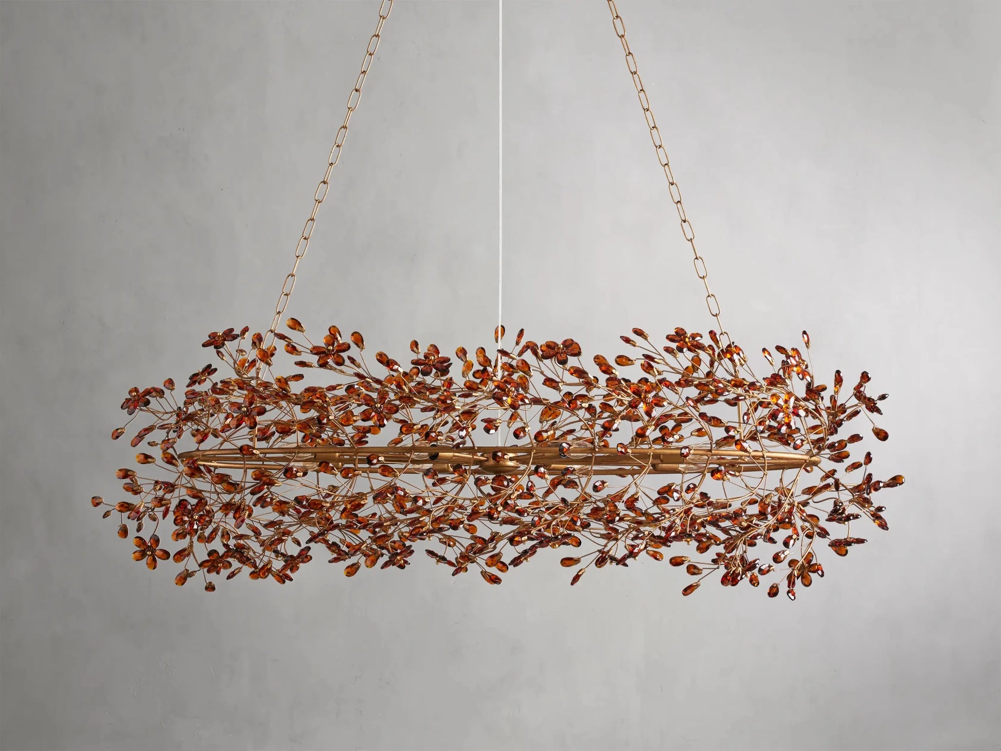 Fiore Oval Chandelier 62''74'' - GILDLAMPS