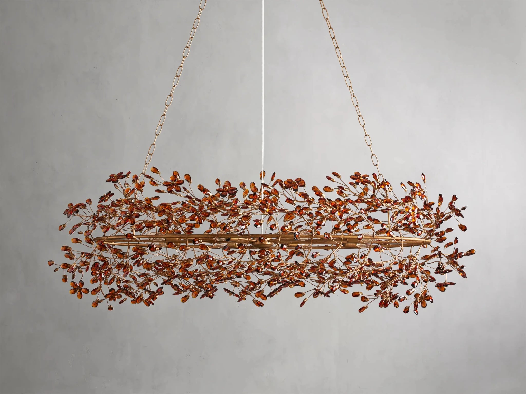 Fiore Oval Chandelier 62''74'' - GILDLAMPS