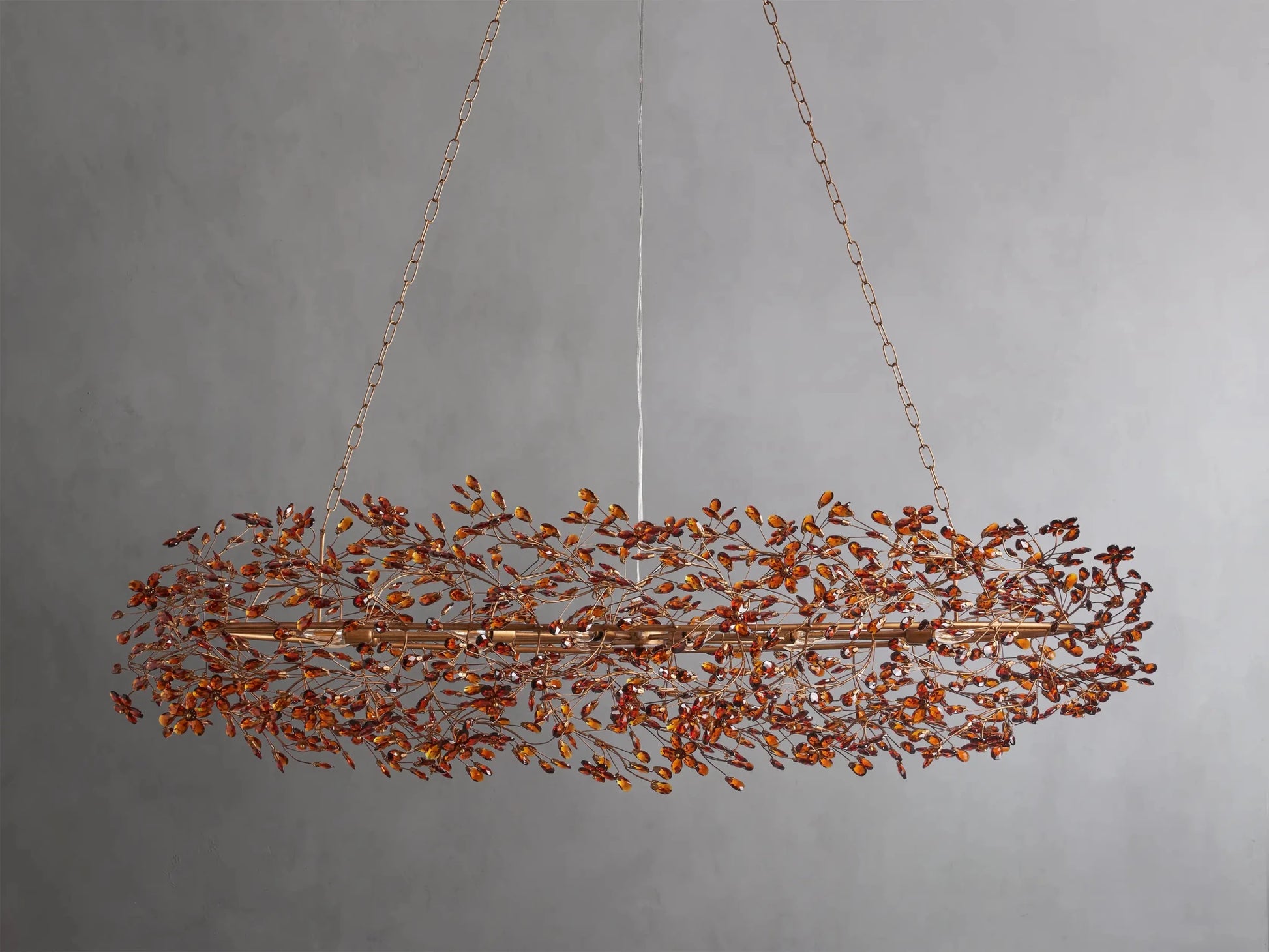 Fiore Oval Chandelier 62''74'' - GILDLAMPS