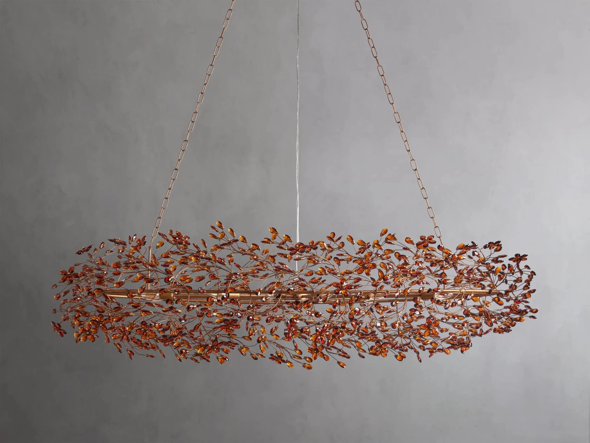 Fiore Oval Chandelier 62''74'' - GILDLAMPS
