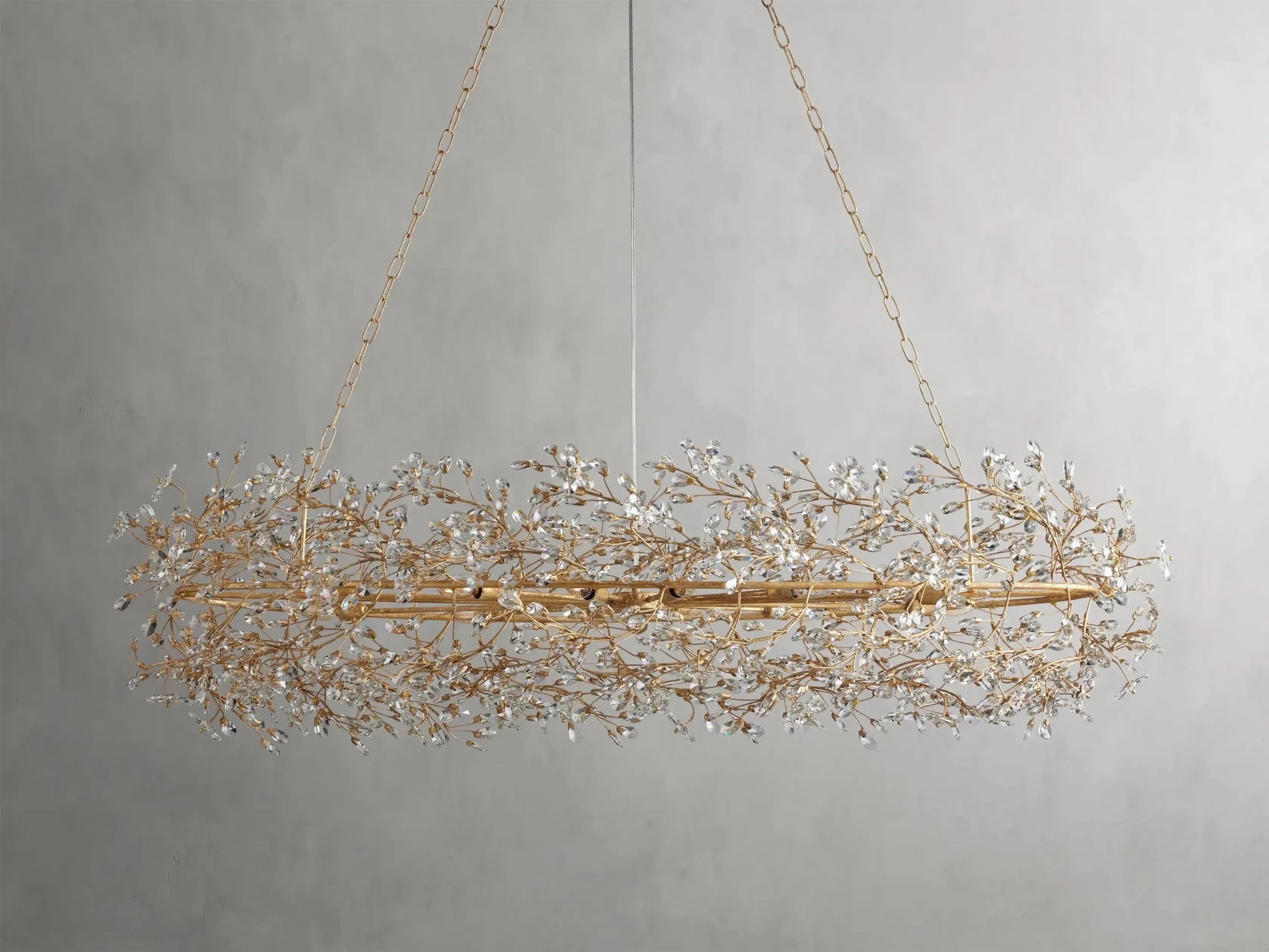 Fiore Oval Chandelier 62''74'' - GILDLAMPS
